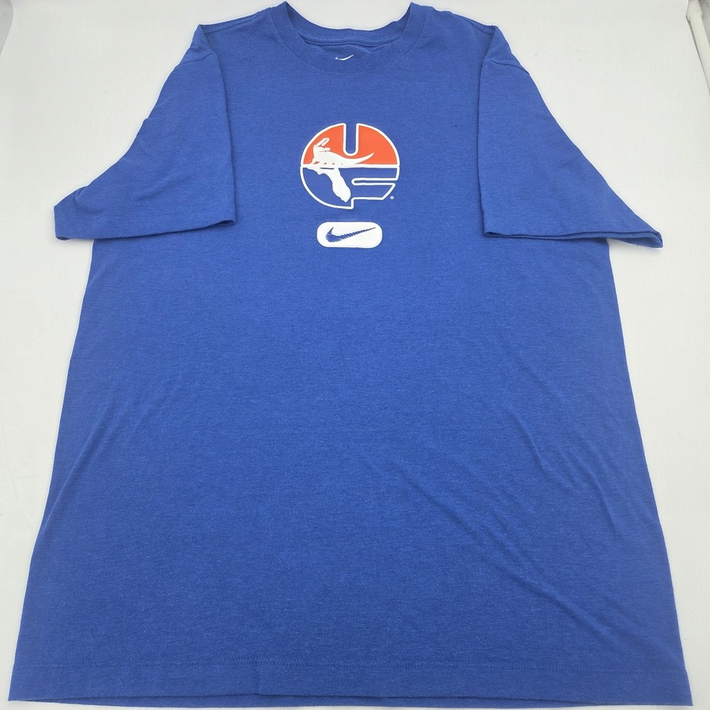 Nike Florida Gators Original Retro Legacy School Logo Shirt Sz Medium Blue NCAA